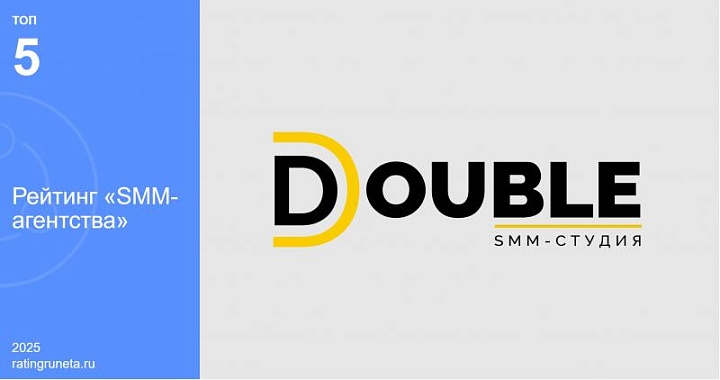 SMM агентство DOUBLE вошло в топ-5 по версии Рейтинга Рунета благодаря профессиональной команде и эффективным стратегиям